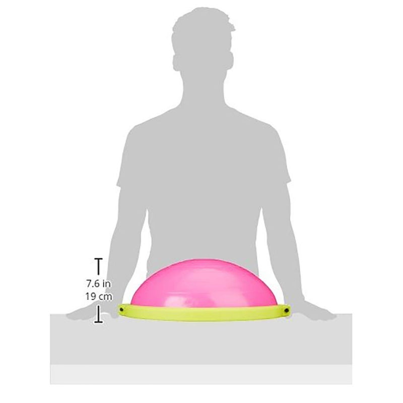 Bosu 50-Centimeter Dynamic Non-Slip Travel-Size Home Gym Workout Balance Ball Pod Trainer for Strength and Flexibility, Pink - Image 3